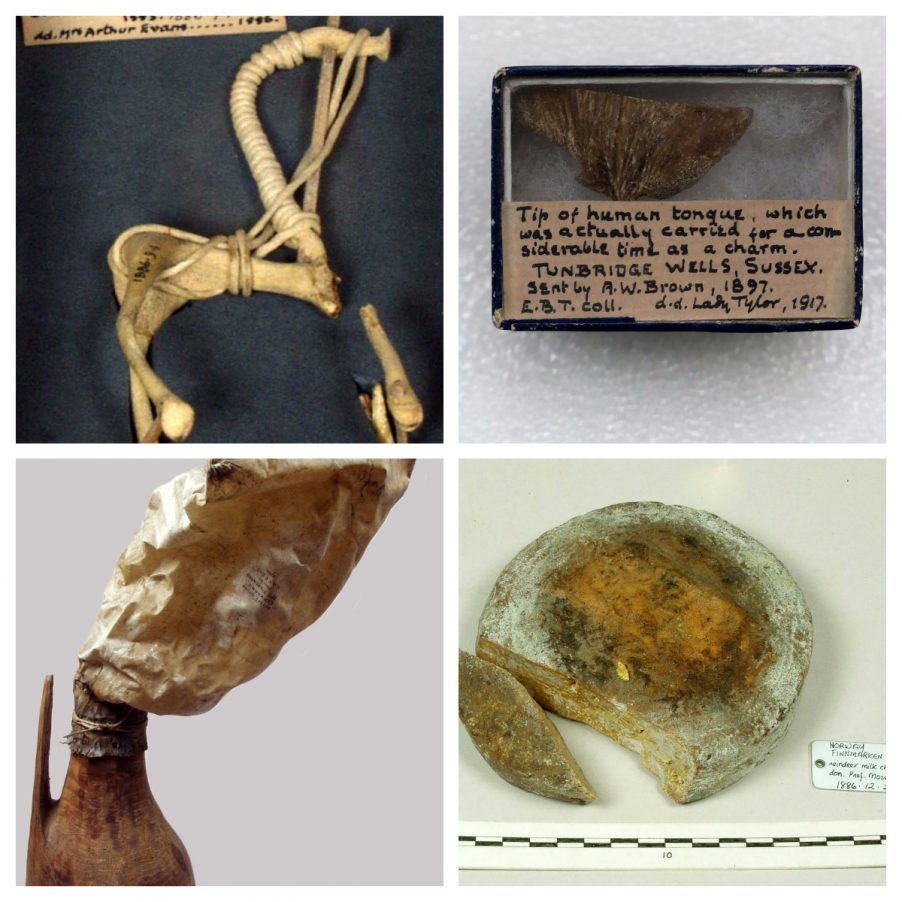Objects from the Pitt Rivers Museum, Oxford.” width=